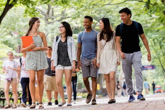 Penn Summer High School  Students walking on Campus